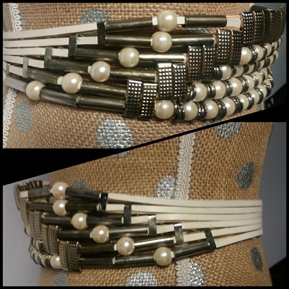 Unique 80's True Vintage Pearl Belt - Picture 3 of 6